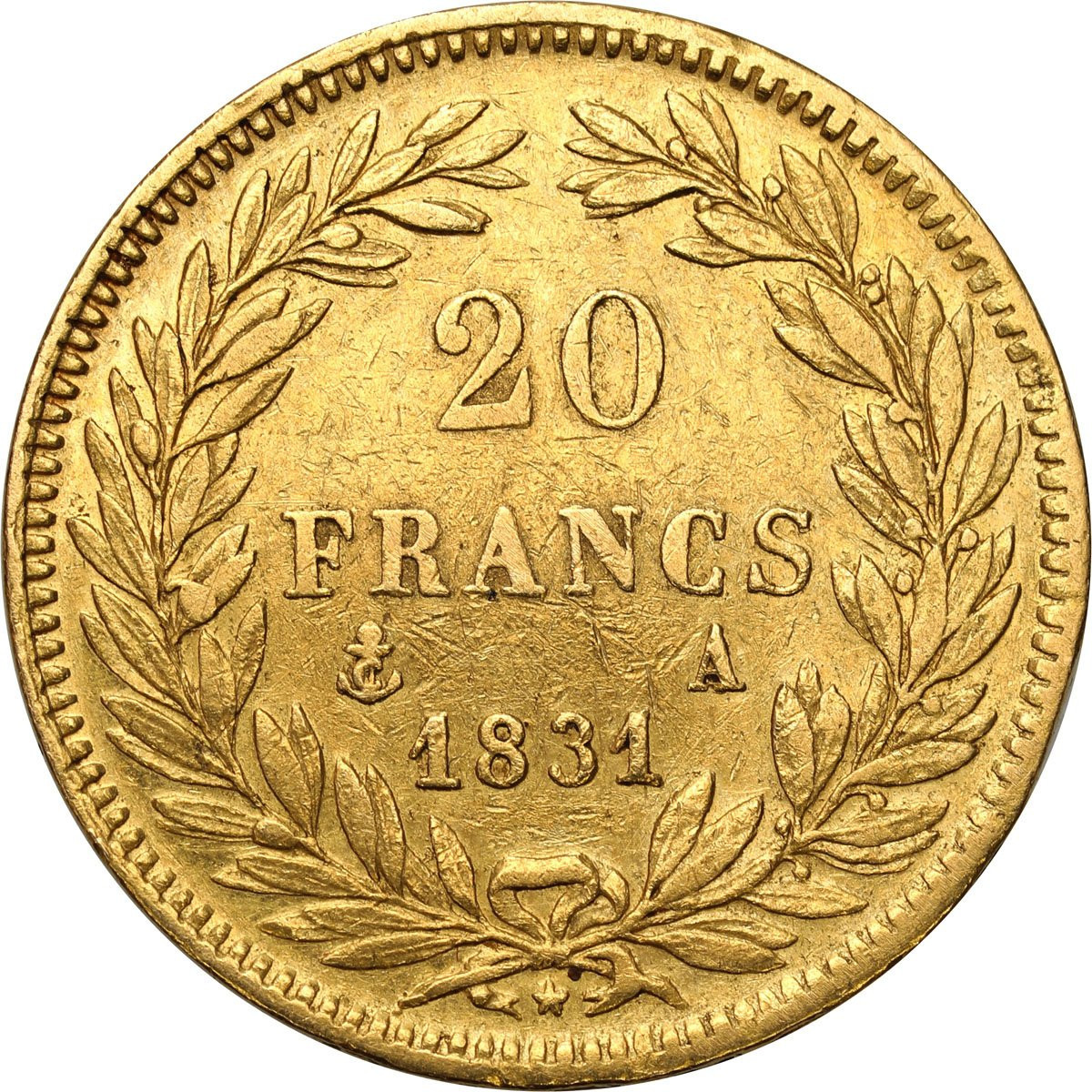 Francja. 20 franków 1831 A Ludwik Filip I